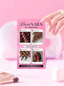 Personalized Beauty Salon, Hair Salon And Nail Art Business Cards, Customized Double-Sided Printing Business Membership Cards, 300gsm Coated Paper, DIY Business Cards, Beauty Business Cards, Makeup Artist Business Cards, Hair Salon Business Cards, Eyelash Business Cards, Nail Artist Business Cards, Influencer Business Cards, Fashionable, Colorful, Cute, Simple, Kawaii, Unique Personalized Custom Gifts, Modern, Clients, Students, For Business/Work/Office, For School,Office & School Supplies,Xmas Decoration,Custom Business Cards With Logo Text