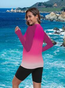 Camisetas de sol UPF 50+ para mujeres, manga larga, protección UV, ligera, de secado rápido, tops de senderismo SPF para exteriores - color 2 - Ver 4