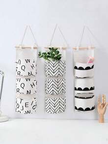 1 件壁挂式 3 个口袋储物袋装饰品装饰节日装饰房间装饰家居装饰卧室装饰卧室、收纳袋、家居收纳、适用于女士白色 T 恤、女士黑色裤子、女士冬装、连衣裙、女士冬装、优雅女士连衣裙、女士白衬衫、长袖、女士白色连体裤、女士春季连衣裙、女士春季服装、春季、春季服装、简约、夏季上衣收纳 - 黑與白 - 查看 6