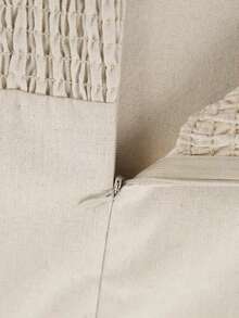 Womens Linen Wrap Dress Backless Maxi Sleeveless Two Colors Ivory And Linen Beige Beach Wedding Guest Dress High Waist Vacation Long Dress - 米色 - 查看 9