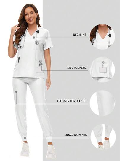 Damen Pflege-Schrubbkleider, Schönheits-SPA-Uniformen, Tierarzt-Klinik-Geschäft, Veterinär-Zahnmedizin Arbeitskleidung Set, hochwertige Krankenschwester-Uniform