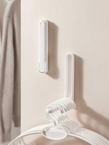 1PC- Space-Saving Hangers, Foldable Hanging Storage Devices, Hook Organization Racks And Hanging Rack Storage Racks That Can Hold Velvet/Wood/Plastic Hangers, Multi-Functional Hole-Free Storage Racks, Hanger Storage Wonder, Bedroom Organization Without Drilling, Multi-Functional Household Foldable, Stackable, Anti-Slip Hanging Rack