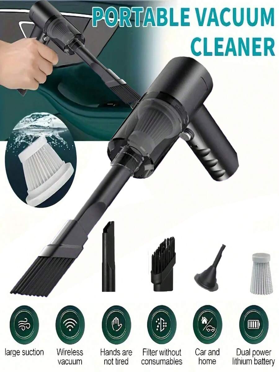Upgraded Version, Portable Cordless Handheld Vacuum Cleaner, Cyclonic ...