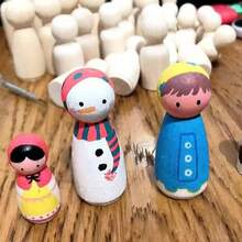 5/10/15/20 件 35 毫米未完成木制娃娃身体 - 成人 DIY 绘画工艺套装 - 35MM - 查看 6