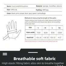 1 Pair Fitness Gloves With Wrist Support, Half Finger, Silicone Anti-Slip Anti-Callus Wrist Strap Gloves For Pull-Ups, Bench Press, Gym Workout