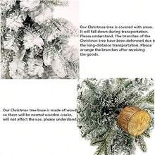 Tabletop Mini Christmas Tree, Simulated Snow Christmas Tree, Miniature Pine Christmas Tree With Wooden Base For Christmas Decorations, Home, Kitchen, Dining Table