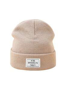 1 件儿童针织帽，简约时尚针织帽，男女通用，头围较大，保暖防风，适合秋冬季 - 1PC - 查看 12