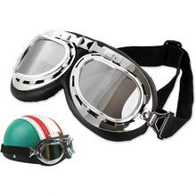 Gafas de Cosplay Estilo Steampunk Gafas de Motocicleta Disfraz Estilo Retro de Piloto - Negro - Lente transparente - Ver 1