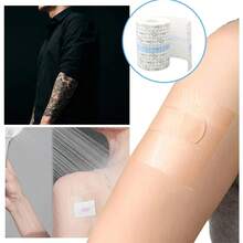 2 卷防水绷带，透明弹力创可贴，防水敷料膜，纹身后护理皮肤保护，游泳和淋浴透明膜（15 厘米 X 2 米）