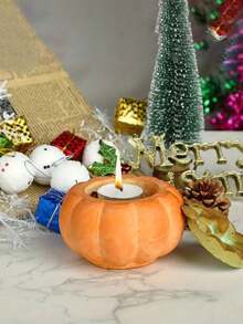 Bộ 2 khuôn silicon hình quả bí ngô Halloween, chân nến bí ngô thủ công DIY, hộp đựng, khuôn đúc nhựa Epoxy, quà tặng ngày lễ, khuôn thạch cao bê tông xi măng trang trí nhà cửa - trắng - Xem 8