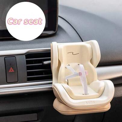 汽车出风口装饰夹，迷你娃娃座椅，带安全带的座椅，汽车装饰，娃娃配件，送给朋友的礼物