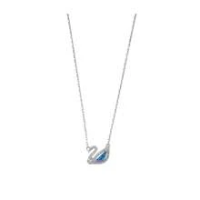 Swarovski 施华洛世奇 SWAN 经典水晶镶嵌天鹅吊坠项链，适合送给女朋友、情人节、生日、母亲节的礼物 - 藍色 - 查看 4