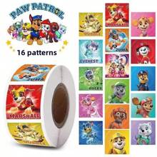 Paw Patrol 800 Peças/2 Rolos Adesivos de Desenho Animado Fofo da PAW PATROL, Adesivos de Etiqueta para Crianças, Kawaii, Brinquedo, Jogo, Tag, DIY, Presente, Suprimentos de Decoração de Etiqueta de Vedação, Presente Divertido para Crianças