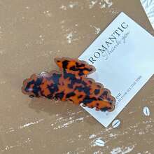 1pc Women's Elegant Wavy Claw Hair Clip, Acetate Hair Claw Suitable For Holiday & Valentine's Day Gifts Fall Hair Accessories Autumn Claw Clips Leopard Print Hair Clutch Fashion Clips For Hair Winter For Vacation Outfits Woman Summer Beach - Multicolor - View 13