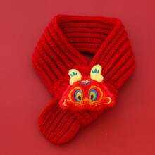 Knitted Warm Pet New Year Scarf Festive Spring Festival Neck Warmer Photo Lucky Fortune Dog New Year Supplies - Longevity Lock - View 10