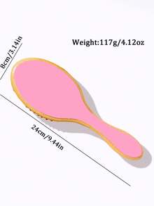 1件个性化女士时尚亚克力闪光大理石纹理名字定制发梳，独特的伴娘礼物，定制伴娘发饰，圣诞节美容配饰，少女时代 - 彩色 - 查看 8