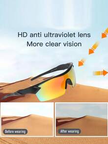 15PCS/Set Multi-Style Sunglasses  Men And Women Classic Square Frame, Aviator Frame, Sports Sunglasses ,With Colorful Lenses UV400 Protection Whether It Is Fishing, Cycling, Windproof, Sports, Driving Or Daily Outings, This Set Of Sunglasses Can Be Accurately Adapted,High-Quality Glasses, Whether For Gifts Or Personal Use, Glasses Wholesale You Can't Go Wrong - 彩色 - 查看 5