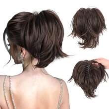 Synthetic Claw Clip In Ponytail Hair Extensions Diy Hairpiece Hair Bun Fake Blonde Hair False Pigtail For Women