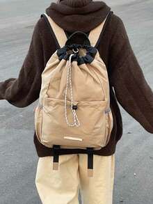 Backpack For Boys, Fashion Minimalist New Patchwork Design For Elementary, Middle, High School Students, College, Hiking, Travel Rucksack Large Capacity Bag - Multicolor - View 6