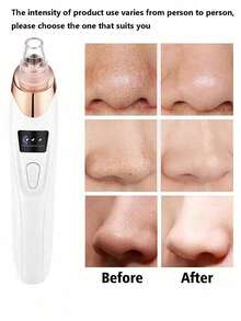 1pc Women's Blackhead Remover Pore Vacuum Cleaner, 3 Suction Levels Blackhead Extractor Pore Cleaner - USB Rechargeable Adult Facial Pore Cleaning Set, Multi-Functional Cleaning Tool, Comes With Cleaning Instructions - Multicolor - View 3