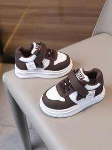 1 Pair Children's Autumn New Sports Shoes, Soft Sole Fashion Versatile Outdoor Casual Shoes With Hook And Loop Closure, Suitable For Girls Outdoor Running, Walking, Traveling