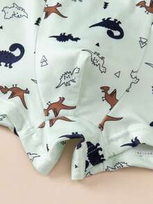 4pcs/Pack Boys' Dinosaur & Geometric Print Boxer Briefs