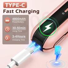ShenFire Cordless Hair Straightener, Cordless Flat Iron, Wireless Portable Hair Straightener, Ceramic Mini Travel Hair Iron, Type-C Rechargeable, Adjustable 3 Heating Modes Fast Heat Up
