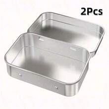 2/4 piezas Caja de lata con tapa abatible, Contenedor de lata metálico, Estuche pequeño portátil, Caja de almacenamiento mini con tapa con bisagra sólida, Para alfileres de dibujo, cuentas, pendientes y manualidades de joyería - Multicolor - Ver 16