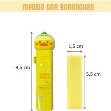 2 Pcs/Pack Retractable Slide Eraser Pen (Pink Rabbit/Astronaut/Brown Bear/Yellow Duck/Girl With Glasses) - Multicolor - View 4