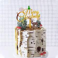 1pc/3pcs/6pcs Acrylic Merry Christmas HOHOHO Milu Deer Cake Topper For Christmas Party Cake Decoration Supplies Christmas Christmas Decorations Christmas Pajamas Christmas Gifts Christmas Decor - Multicolor - View 2