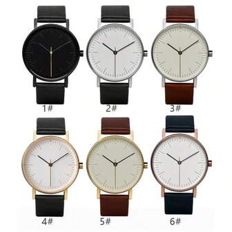 Reloj casual de negocios para hombre con correa de y movimiento de cuarzo minimalista