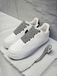 1pc Fashion Colorful Braided Shoelaces - Design, Create Unique Style, Perfect For Sneakers And Casual Shoes