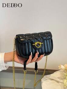Dedoo 包包女士更偏爱新款包包和女士百搭小包，今年2025新款斜挎包流行女士轻奢时尚单肩包。 - 黑色 - 查看 1