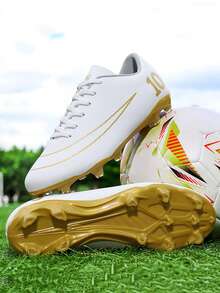 Teenagers' Sports Football Shoes, Campus Student Boys & Girls Football Training Shoes, Football Match Specialized Shoes, Long Studs Anti-Slip, Good Foot Feel, Lightweight & Comfortable Soles, (Some Shoe Uppers May Be Polished)