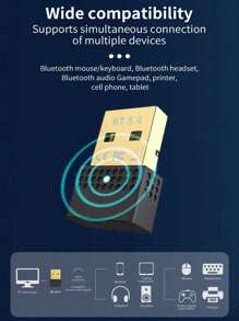 Universal Bluetooth Receiver 5.4 For Wireless Keyboard And Mouse, Bluetooth Adapter For Desktop And Laptop, Compatible With Headphones And Speakers