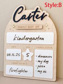 Placa Personalizada Primeiro Dia de Aula, Placa Último Dia de Aula, Etiqueta de Nome Personalizada, Placa Volta às Aulas, Quadro de Anúncio do Primeiro Dia de Aula, Materiais Impressos Gráficos, Volta às Aulas, Presente Personalizado, Marco - Cartão de registro escolar - Visão 7