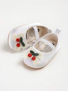 Nfant Infant Girls Wedding Dress Shoes Bow Ballet Princess Mary Jane Flats Toddler First Walkers Sneaker Newborn Crib Baptism Shoes