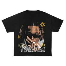 Graphic Tees Don Toliver T-Shirt,  Hip-Hop Music T-Shirt, Unisex Casual Short Sleeve Perfect For Fans,Rap Star Graphic Tee, Hip-Hop Culture Sh - 黑色 - 查看 1