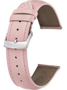 Correas de Reloj de Cuero de Liberación Rápida Correa de Reloj de Reemplazo de Piel de Calf Multicolor para Hombres y Mujeres 12mm 14mm 16mm 18mm 19mm 20mm 21mm 22mm - Blanco - Ver 7