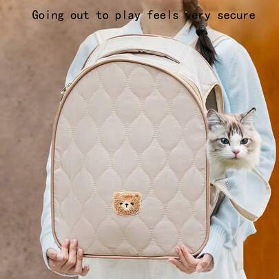 ARC ARCE New Pet Backpack Carrier, Adjustable Large Capacity Backpack Bag For Dogs And Cats, Portable Tote Bag For Outdoor Travel