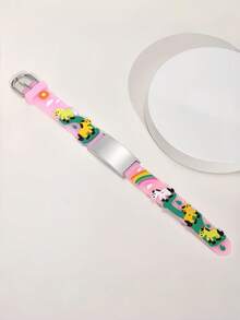 Bracelet d'urgence personnalisé / Bracelet d'identification spécial anti-perte. Ce bracelet d'identification mignon avec une plaque incurvée en acier inoxydable convient aux adolescents. Il est disponible en couleurs optionnelles de rose, bleu, rouge, noir et blanc, avec des styles couvrant la mode, les couleurs, le vintage, le minimaliste, le décontracté et le mignon. Il propose une personnalisation. - Multicolore - Voir 18
