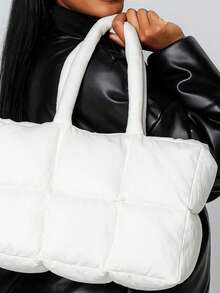 Tote Maxi Puffer Bag - Blendibox - White - View 1