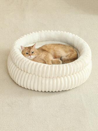1pc Cozy Cat Nest, Soft & Cute Cat Bed, Breathable Cat Sleeping Basket Suitable For Small, Medium & Large Cats, All Season
