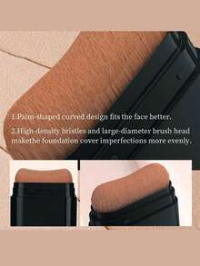 1Pc OCHEAL Dual-Ended Foundation Concealer Stick | Sponge Brush + Solid Foundation Cream 2-In-1 | Long-Lasting, Non-Transfer | Creamy Texture | Moisturizing & Lightweight | Conceals Blemishes, Brightens Skin, Contours | Creates Flawless Skin | Must-Have Makeup - 彩色 - 查看 6