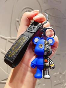 1-2件创意卡通机械熊钥匙扣/优雅包包钥匙圈/汽车挂件，个性ins风1pc可爱卡通尖叫熊钥匙扣，摆件，适合日常使用，半解剖机械小熊情侣背包挂件，桌面摆件，学生小礼物，派对礼物 - 藍色 - 查看 14