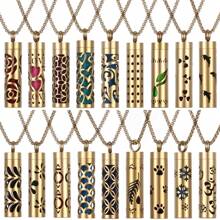 Golden Aromatherapy Necklace Diffuser Pendant Stainless Steel Locket Aroma Perfume Oils Essential Oil Diffuser Pendant Necklace Stainless Steel Jewelry Locket Necklaces Couple Men Punk Pendants Necklaces - Gold - View 4