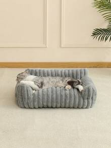 1pc Comfortable Cat Sofa, Cute Soft Cat Nest, Cat House, Breathable Cat Bed, Sleeping Basket Suitable For Small, Medium And Large Cats, All Season Use - Grey - View 6