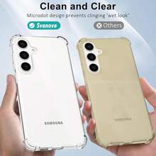 适用于三星 Galaxy S25 Ultra S24 Ultra S23 Ultra S22 S21 FE A05 A06 A16 A26 A36 A56 A14 A24 A34 A54 A15 A25 A35 A55 水晶透明防震手机壳软 TPU 保险杠防刮保护套防水防摔 - 無色 - 查看 6