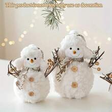 1 件粉色针织圣诞雪人装饰、桌面装饰、小型节日派对、感恩节和丰收装饰、万圣节和新年装饰品、驯鹿设计、适合家庭、卧室、办公室、节日派对装饰、圣诞装饰、雪人雕像、节日桌面雕像、新年装饰 - 金色 - 查看 2