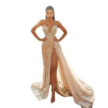 Spring New European And American Women's Dress Strap Sleeveless Lace Hollow Long Dress For Women - 金色 - 查看 5